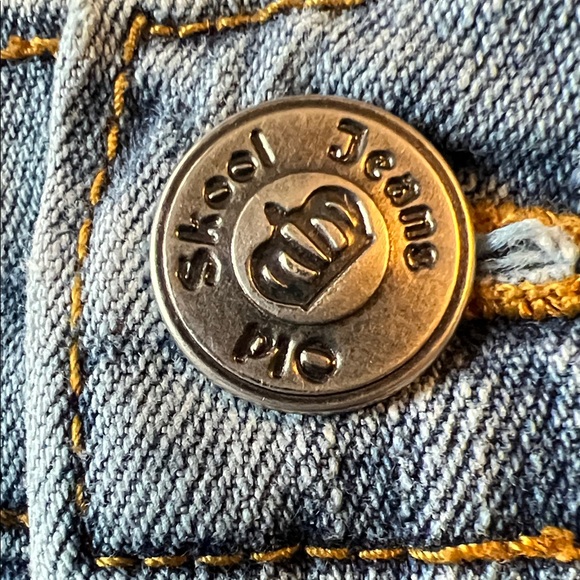 Vintage Old Skool women’s Denim Capris Jeans Hip Hop Skater 100% Cotton 90’s - Picture 8 of 8